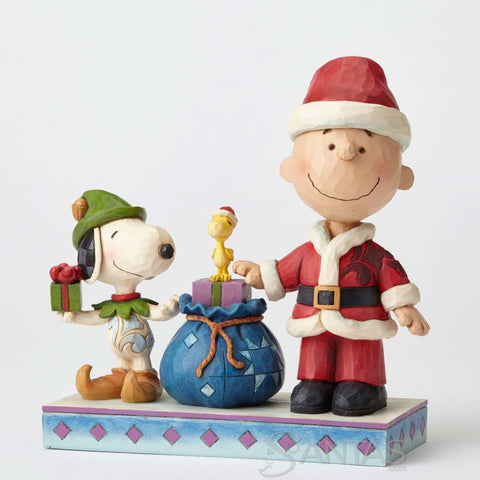Santa Charlie Brown and Snoopy - Holiday Helpers