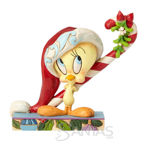Jim Shore Looney Tunes Christmas Tweety - Candy Cane Cutie