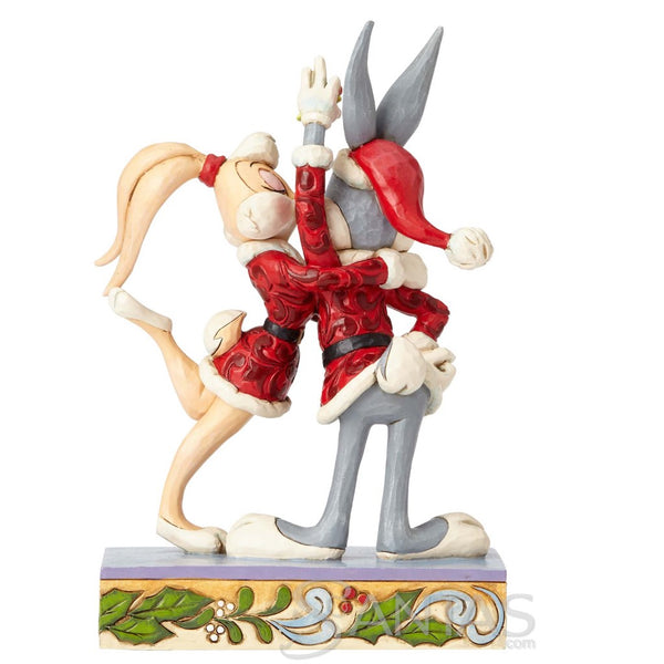 Jim Shore Looney Tunes Mistletoe Bugs & Lola - Mistletoe Magic