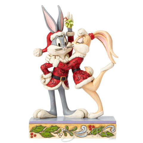 Jim Shore Looney Tunes Mistletoe Bugs & Lola - Mistletoe Magic
