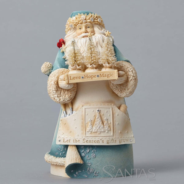 Santa with Christmas Trees - Let the Season's Gifts Grow