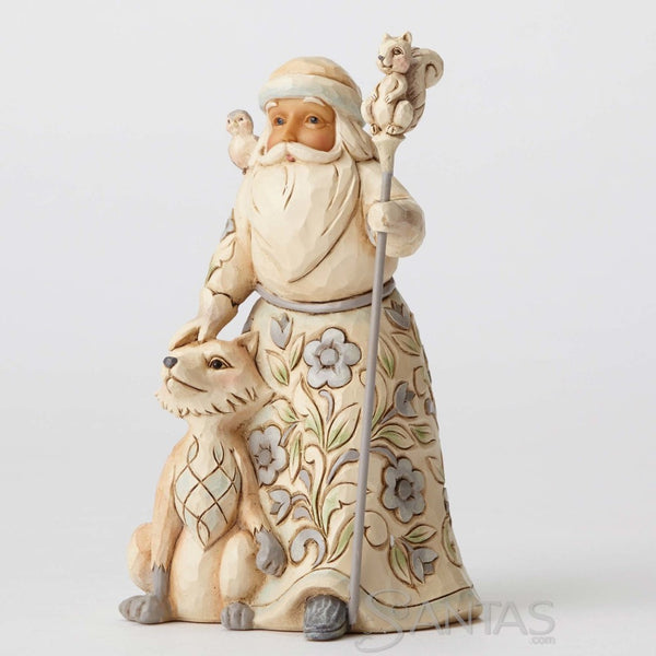 Jim Shore Woodland Santa with fox - Gracious Giving To All