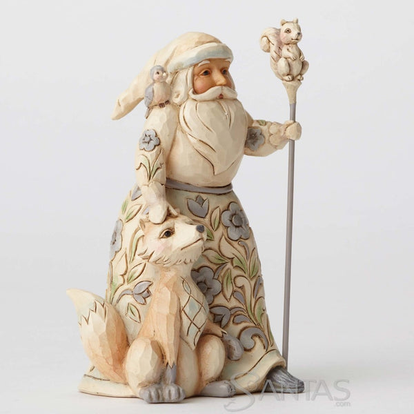 Jim Shore Woodland Santa with fox - Gracious Giving To All