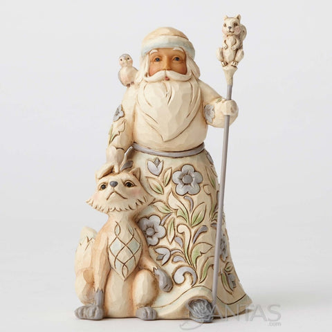 Jim Shore Woodland Santa with fox - Gracious Giving To All