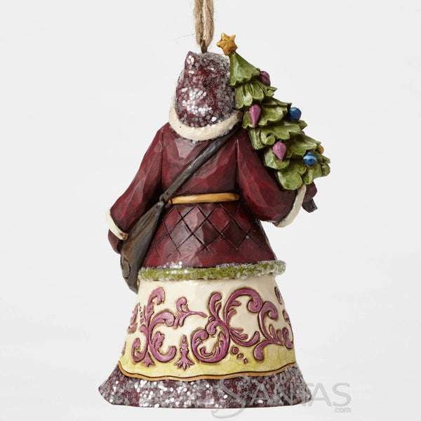 Victorian Santa with tree Ornament Jim Shore