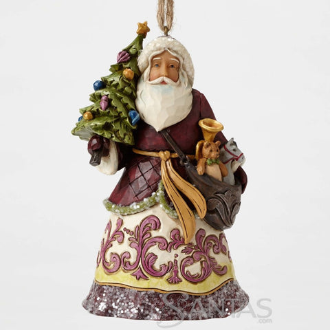 Victorian Santa with tree Ornament Jim Shore