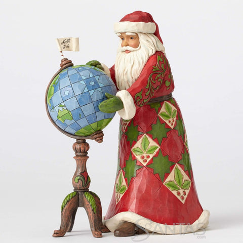Santa with Globe - Joy Is In The Journey Jim Shore