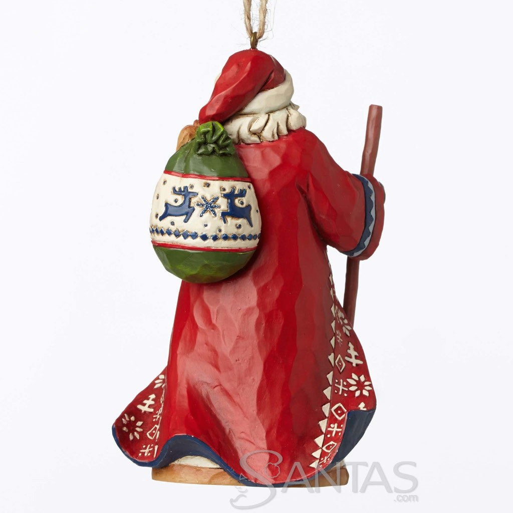 Jim Shore Holiday Santa Holding Cardinal Ornament In Multi Jim Shore Holiday Santa Holding Cardinal Ornament In Multi