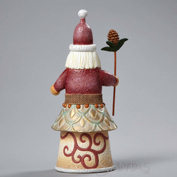 Santa with Pine Cone Staff Jim Shore River's End