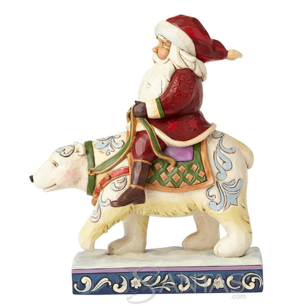 Santa Riding Polar Bear - Bear with Me Jim Shore