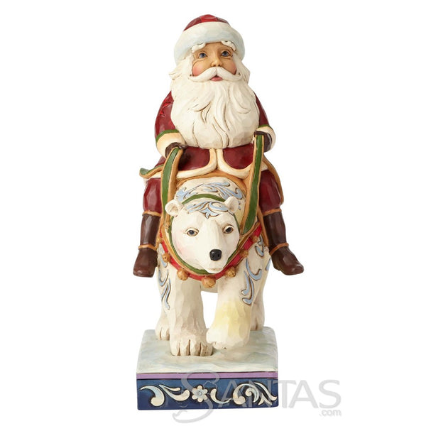 Santa Riding Polar Bear - Bear with Me Jim Shore