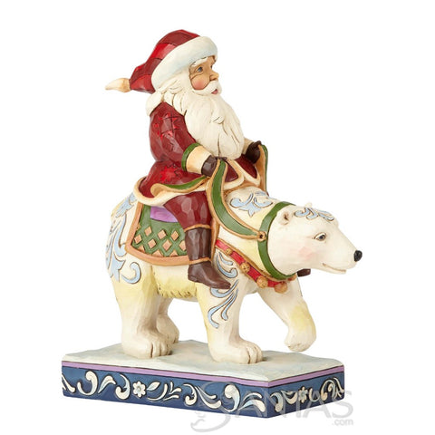 Santa Riding Polar Bear - Bear with Me Jim Shore