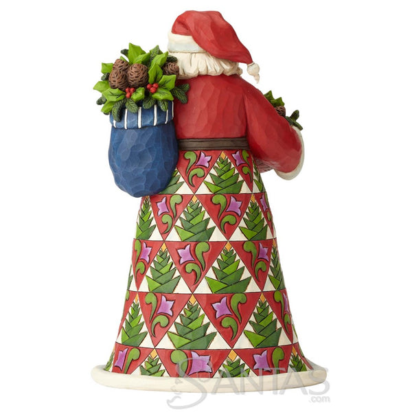 Santa with Pinecone Basket - Pining for Christmas Jim Shore