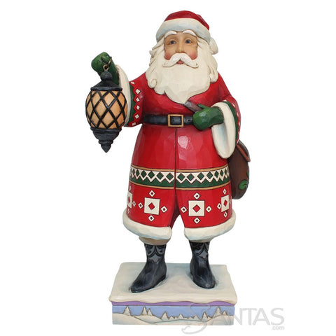 Santa with Lantern and Satchel - Delivering December Jim Shore