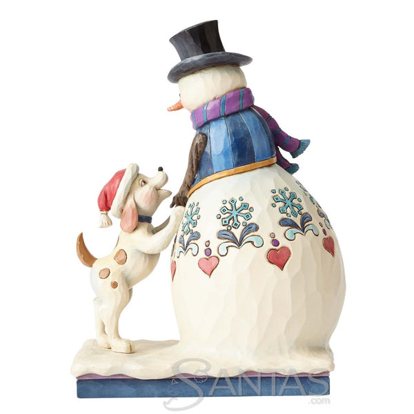 Snowman with Puppy - Fetch a Frosty Friend by Jim Shore