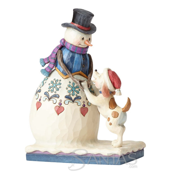 Snowman with Puppy - Fetch a Frosty Friend by Jim Shore