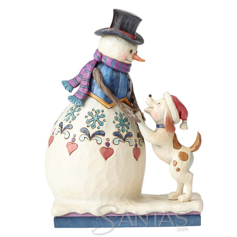 Snowman with Puppy - Fetch a Frosty Friend by Jim Shore