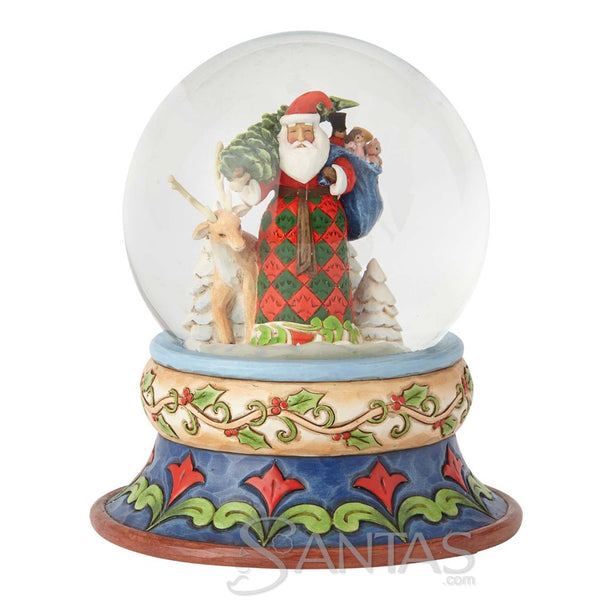 Santa with Deer Snowglobe - Season of Giving Jim Shore