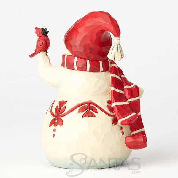 Jim Shore Pint Sized Snowman with Cardinal - Make a Melody