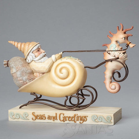 Jim Shore Coastal Santa in Shell - Seas and Greetings
