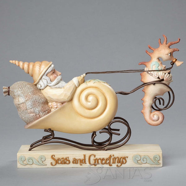 Jim Shore Coastal Santa in Shell - Seas and Greetings