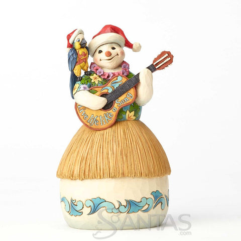 Unboxed - Jim Shore Margaritaville Tropical Snowman with Parrot and Guitar