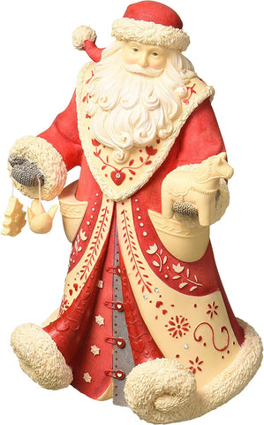Unboxed - Heart of Christmas God Jul Santa Figurine by Enesco