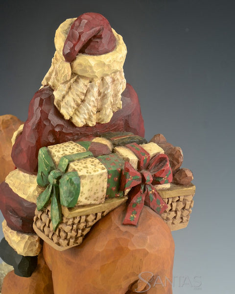 Santa and Loaded Brown Bear by Barbara Scoles