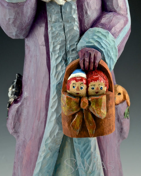 Favorite Things Wood Santa Carving by Barbara Scoles