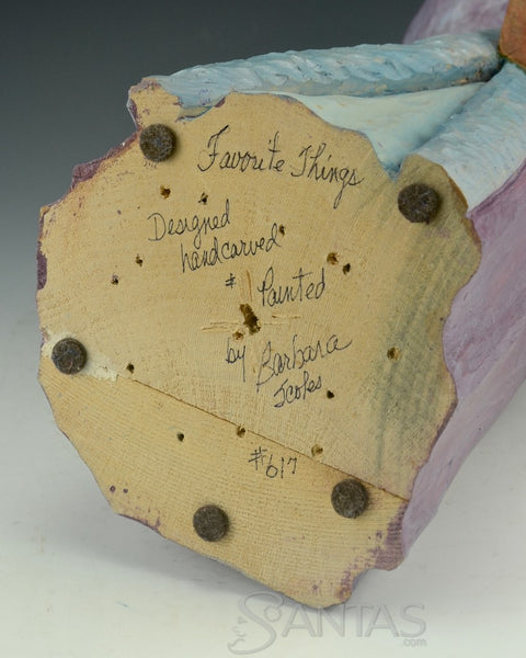 Favorite Things Wood Santa Carving by Barbara Scoles