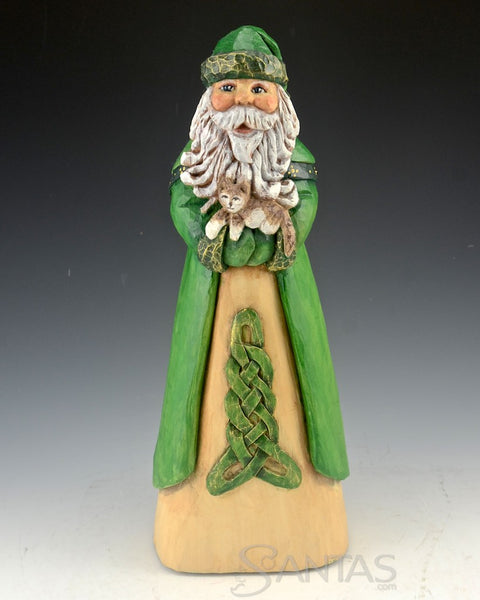 Beautiful Celtic Santa Carving by Barbara Scoles