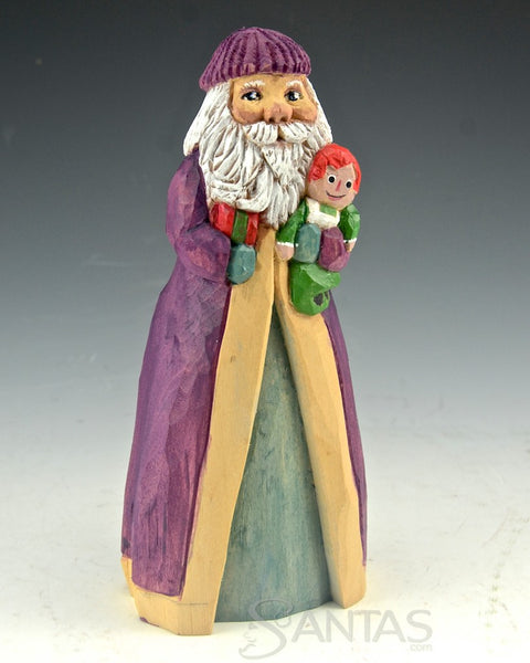 Simple Santa Carving with Raggedy Ann by Barbara Scoles