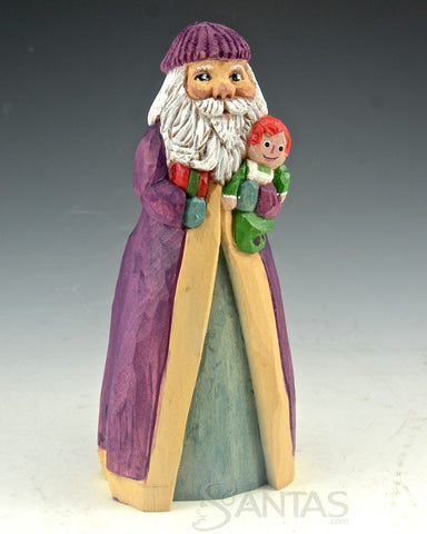 Simple Santa Carving with Raggedy Ann by Barbara Scoles