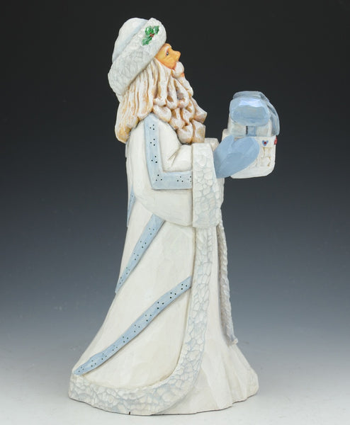 Winter White Santa with Gift by Barbara Scoles