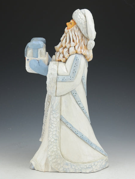 Winter White Santa with Gift by Barbara Scoles