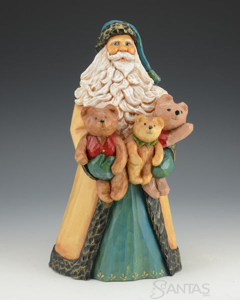 Santa and Three Happy Bears by Barbara Scoles