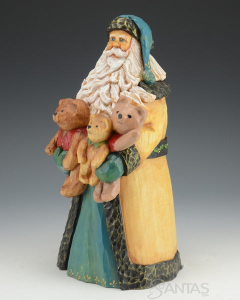 Santa and Three Happy Bears by Barbara Scoles