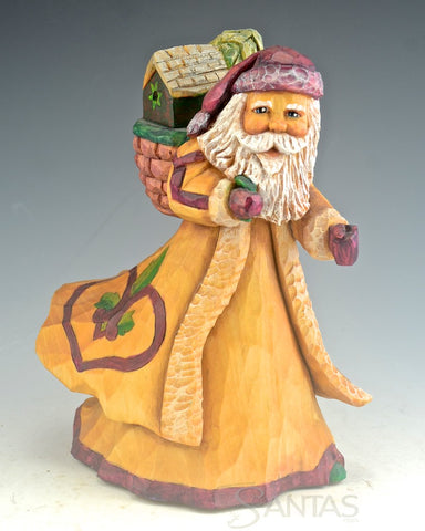 Natural Toned Santa Carving by Barbara Scoles