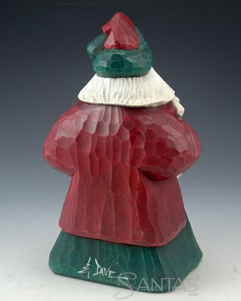 Stout Curly Beard Santa Claus Carving by Dave Francis