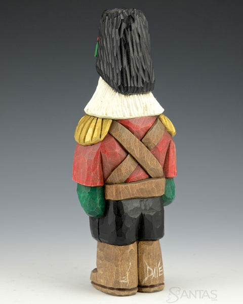 Toy Soldier Wood Carved Santa 9"