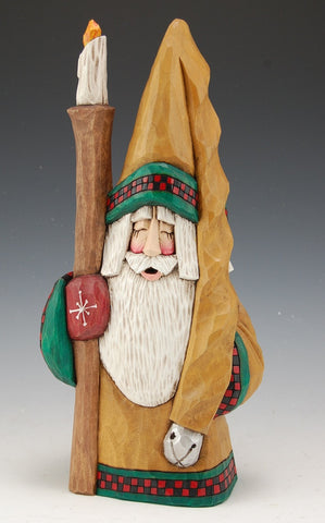 12 inch Tall Hat Lamplighter Santa by Dave Francis