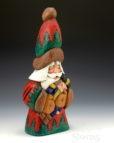 12 inch Toy Soldier Santa Carving by Dave Francis