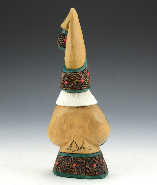 Checkered Heart Tall Hat Santa by Dave Francis