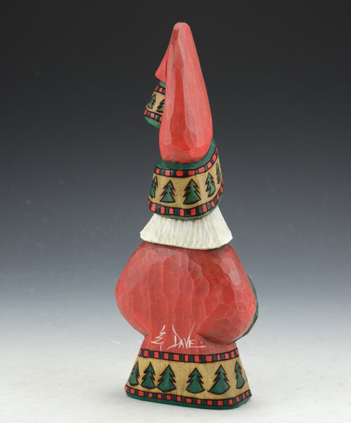 Mini Tree Tall Hat Lodge Santa by Dave Francis