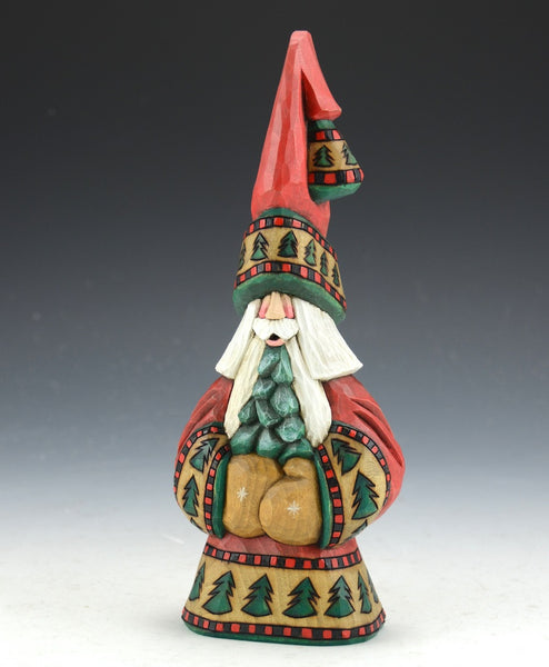 Mini Tree Tall Hat Lodge Santa by Dave Francis