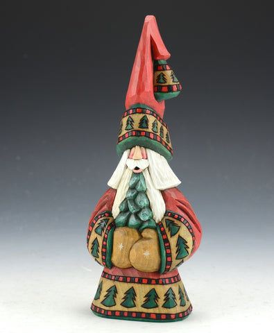 Mini Tree Tall Hat Lodge Santa by Dave Francis