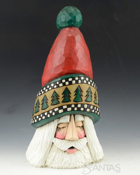 North Star Wood Santa Bust by Dave Francis