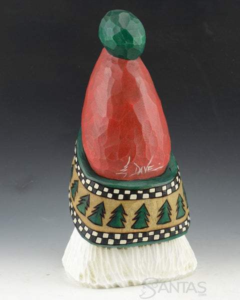 North Star Wood Santa Bust by Dave Francis