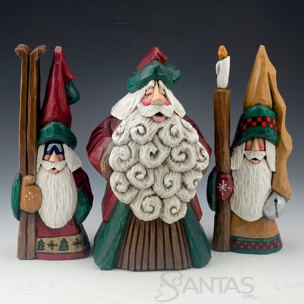 Stout Curly Beard Santa Claus Carving by Dave Francis