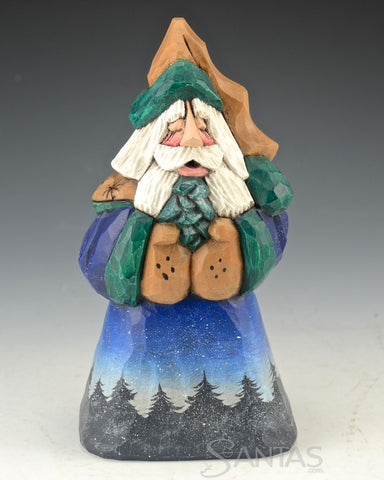 Christmas Eve Father Christmas Santa Carving by Dave Francis 7 inch